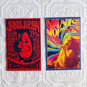 Janis Joplin Mini Poster Cards 2 ct